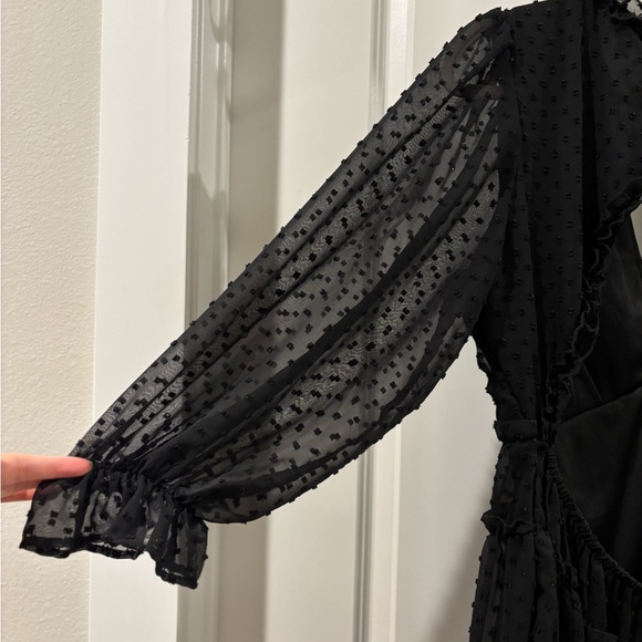 Black Ruffled Dress - Picture 3 of 4